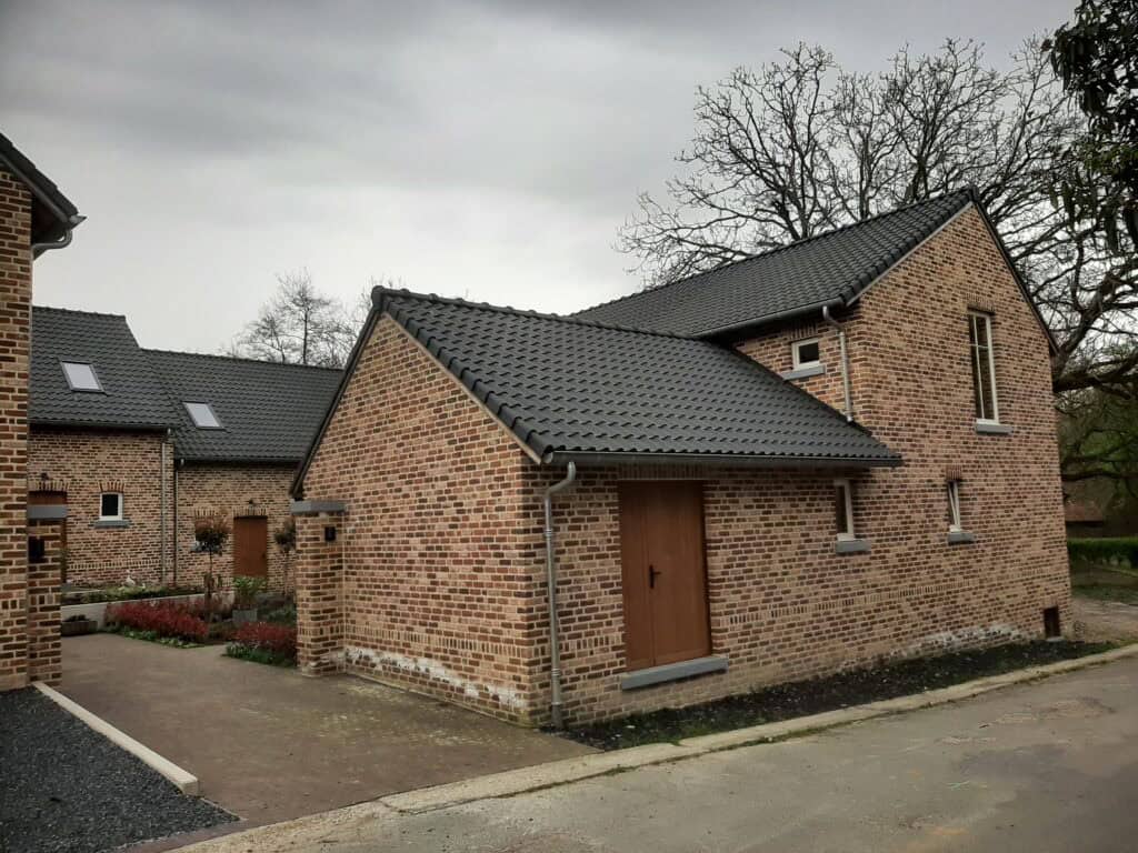 Gevels van de vakantiewoningen