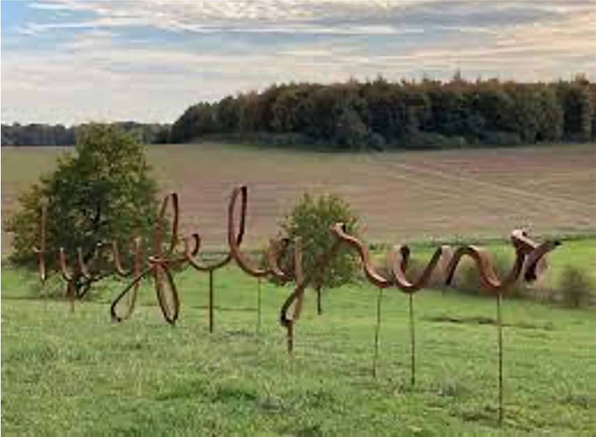 Kunstwerk Twijfelgrens in het landschap